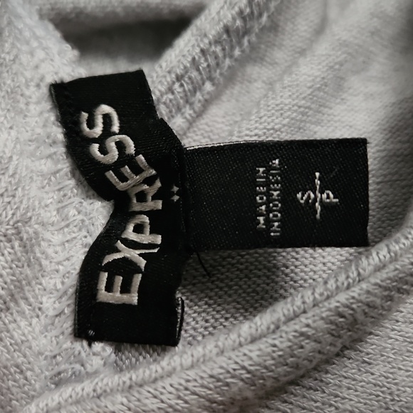 Soft Natural Peek-a-boo Tank With Mock Neck From Express | Cut Out V | Size S - Picture 6 of 6